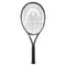 The HEAD IG Challenge Team L Tennis Racket - Stealth by HEAD boasts an oversized head size, a grid of strings, and a textured grip handle in black and white. Designed for precision, it is displayed against a plain white background.