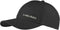 The HEAD Pro Player Tennis Cap - Black by HEAD features a curved brim, white "HEAD" logo on the front, side ventilation holes, and UV protection for lightweight comfort on and off the court.