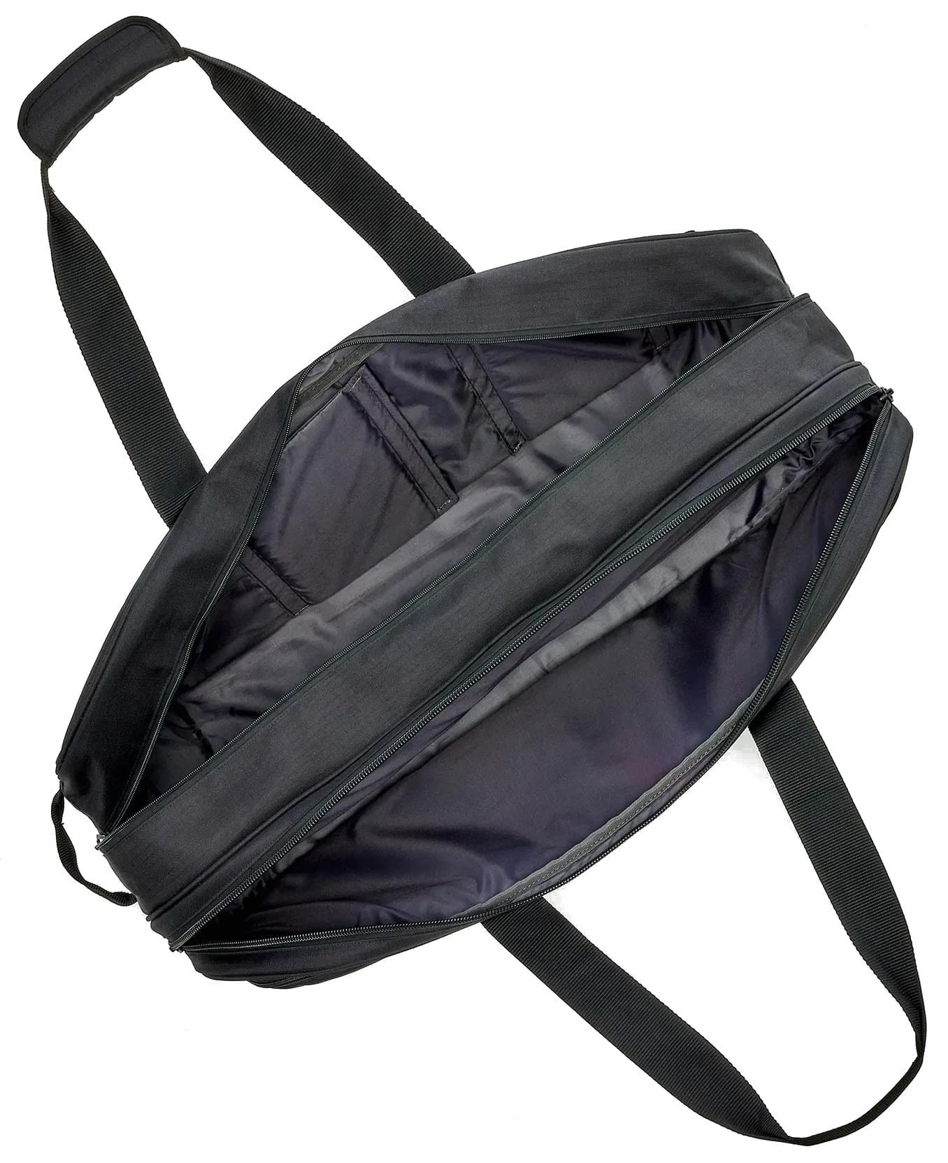 The Yonex BA72631WEX Gearlogic Tournament Tennis Bag in black features two handles, a spacious main compartment, and visible side pockets—perfect for organizing your tennis gear.