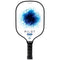 The Franklin Pilot Pickleball Paddle by Franklin features a white face with a blue hexagon pattern, dark blue center, black edge, and black grip handle labeled "PILOT." It is USAPA approved.