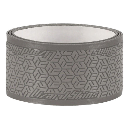 The Lizard Skin DSP Ultra Pickleball Grip 0.8mm in Graphite Grey features a geometric texture for non-slip performance and has the Lizard Skin brand embossed on the surface.