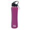 An Orchid-colored Urban Fitness Cool Stainless Steel 500ml Water Bottle featuring a black lid and a silver carabiner. Made from stainless steel, it is elegantly branded with the "UF Equipment" logo in white at the base.