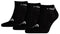 Three black low-cut socks from the HEAD Sneaker Tennis Socks (3 Pack) offer comfort and style with their soft cotton blend and feature white logos, showcased against a plain backdrop.