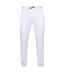 Introducing the Babolat Play Men's Tennis Pants in White, featuring an elastic waistband and drawstring for a comfortable fit. These pants are crafted from four-way stretch fabric and boast a slim fit design with a subtle logo near the left ankle, offering a clean and minimalist appearance. Perfect for both sports and casual outings, these pants are also ideal for winter evenings.
