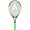 The Karakal Flash 25 Junior Tennis Racket in black and green with a green handle and white logo on the strings is shown on a plain white background—ideal as a starter racket for kids. Brand: Karakal.