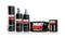 The Sneaky Complete Shoe Cleaning Kit, featuring products like Cleaner, Fresh spray, Wipes, and Eraser, along with the Sneaky Spray Protector is showcased on a white background. The packaging boasts a sleek design in black with red and white text.