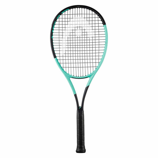 A close-up of the HEAD Boom Pro 2024 Tennis Racket by HEAD, highlighting its Graphene Inside construction for enhanced performance.