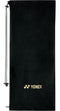 The Yonex AC540 Soft Tennis Racket Cover in black is made from durable polyester and showcases the Yonex logo and brand name in gold at the bottom, making it a stylish choice for your tennis gear.