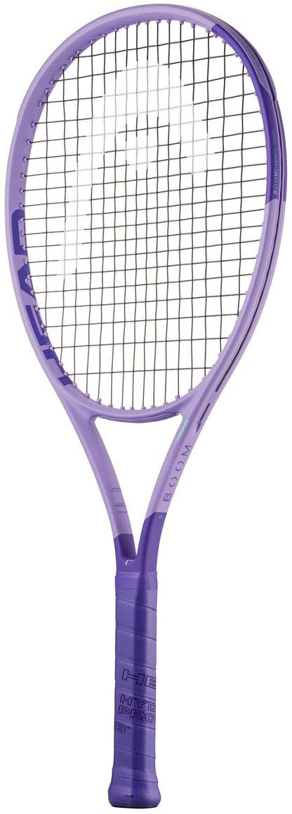 A HEAD Boom Jr 26 Alternate 2026 Junior Tennis Racket with black strings and a wrapped grip, featuring Hy-Bor technology and photographed on a white background.