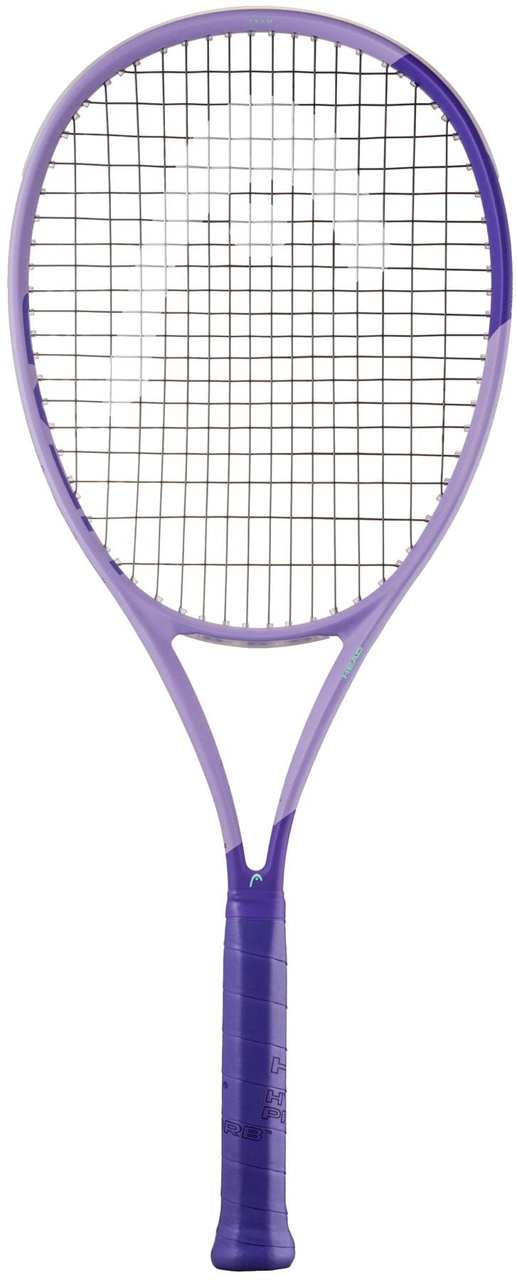 A HEAD Boom Jr 26 Alternate 2026 Junior Tennis Racket in purple with a black grip and white strings, featuring Hy-Bor technology, is displayed against a plain white background.