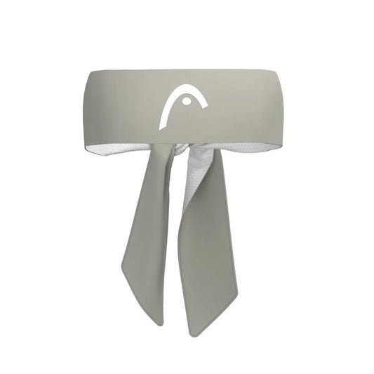 The HEAD Tennis Bandana in Willow Green features two long ties and a front center white HEAD logo, crafted from moisture transfer microfibre for optimal athletic performance.