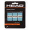 The HEAD Prime Tour Tennis Overgrip (3 Pack) - Blue comes in an eye-catching black and orange cardboard package. These overgrips, known for their superior tackiness and outstanding comfort, are designed to enhance your performance by providing a secure grip on the tennis court.