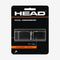 The HEAD Dual Absorbing Replacement Tennis Grip - Black comes in a chic black package accented with white and orange, showcasing its advanced absorption features. The packaging emphasizes "Tackiness" and "Touch," with the grip itself boldly displayed at the center.