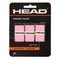 The HEAD Prime Tour Tennis Overgrip (3 Pack) in pink, presented in eye-catching black and orange packaging, prioritizes ultimate tackiness and exceptional comfort, making it ideal for players aiming to boost their court performance.